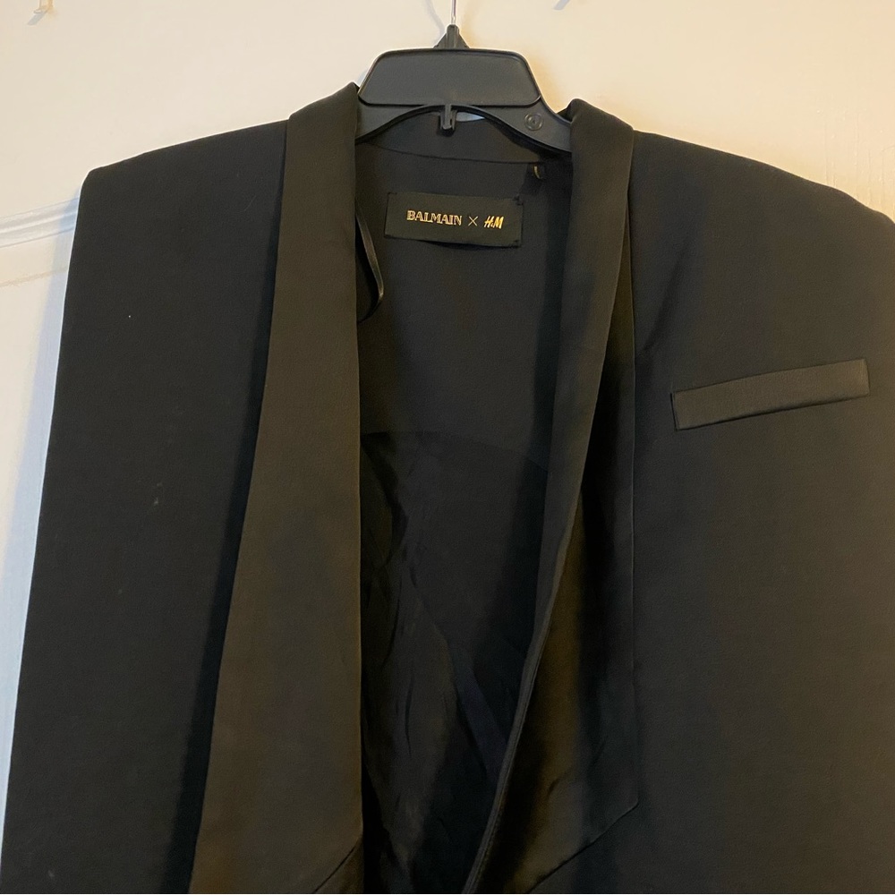 BALMAIN x H&M tuxedo sleeveless waistcoat